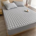 Ver imagem 1 de Protetor de Colchão Impermeável Matelado Microfibra Solteiro King 1 Peça Cinza Oem