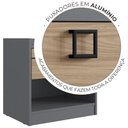 Ver imagem 4 de Mesa De Cabeceira Herval Ph1735 Grafite/Cedro