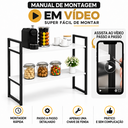 Ver imagem 6 de Aparador Industrial Buffet Mesa Prateleira Cantinho do Cafe 80x90 Luxo Sala Bufet Preto Branco