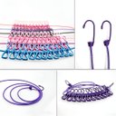 Ver imagem 4 de Varal Corda Roxo Secagem Multifuncional com 12 Pregadores