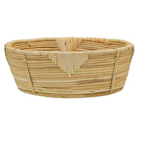Cesto Centro de Mesa Decorativo em Rattan 25cm