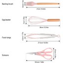 Ver imagem 7 de Kit Utensílios de Silicone e Cabo em Madeira Premium 19 Pçs:rosa