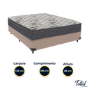 Ver imagem 3 de Cama Box Casal Bege e Colchão Airtech 100 D33 Ortobom