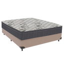 Ver imagem 1 de Cama Box Casal Bege e Colchão Airtech 100 D33 Ortobom