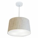 Ver imagem 1 de Lustre Pendente Cone Md-4156 Cúpula em Tecido 30/45x40cm Rustico Bege - Bivolt