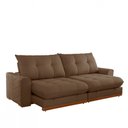 Ver imagem 2 de Sofá Argo Veludo Marrom 210 Cm B25cm Meu Sofá Online