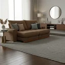 Ver imagem 1 de Sofá Argo Veludo Marrom 210 Cm B25cm Meu Sofá Online