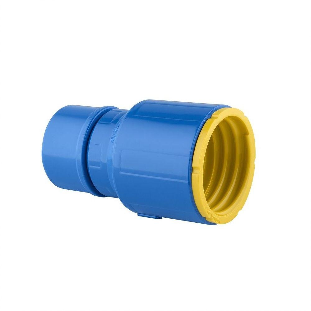 Conexão Cap Fêmea Engate Roscável 3" Pol. Azul Pvc - 1