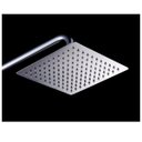 Ver imagem 2 de Ducha Chuveiro Aço Cromado 20X20 Slim Suporte Redondo Banheiro Piscina Area Externa Varanda Ralos e