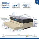 Ver imagem 6 de Cama Box + Colchão Espuma D60 Double Face Comfort Force Probel com Auxiliar Solteiro 88cm