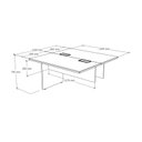 Ver imagem 3 de Plataforma Dupla Acoplar Pé Painel 120x120cm Nogal e Preto Yescasa Marrom