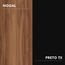 Ver mais imagens de Plataforma Dupla Acoplar Pé Painel 120x120cm Nogal e Preto Yescasa Marrom