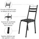 Ver imagem 3 de Conjunto com 4 Cadeiras Tubular Itália Preto Floral Artefamol Preto Fosc