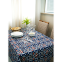 Ver imagem 1 de Toalha de Mesa Quadrada 4 Lugares 1,40m X 1,40m - Linha Intensa:étnico Marinho/4 Lugares