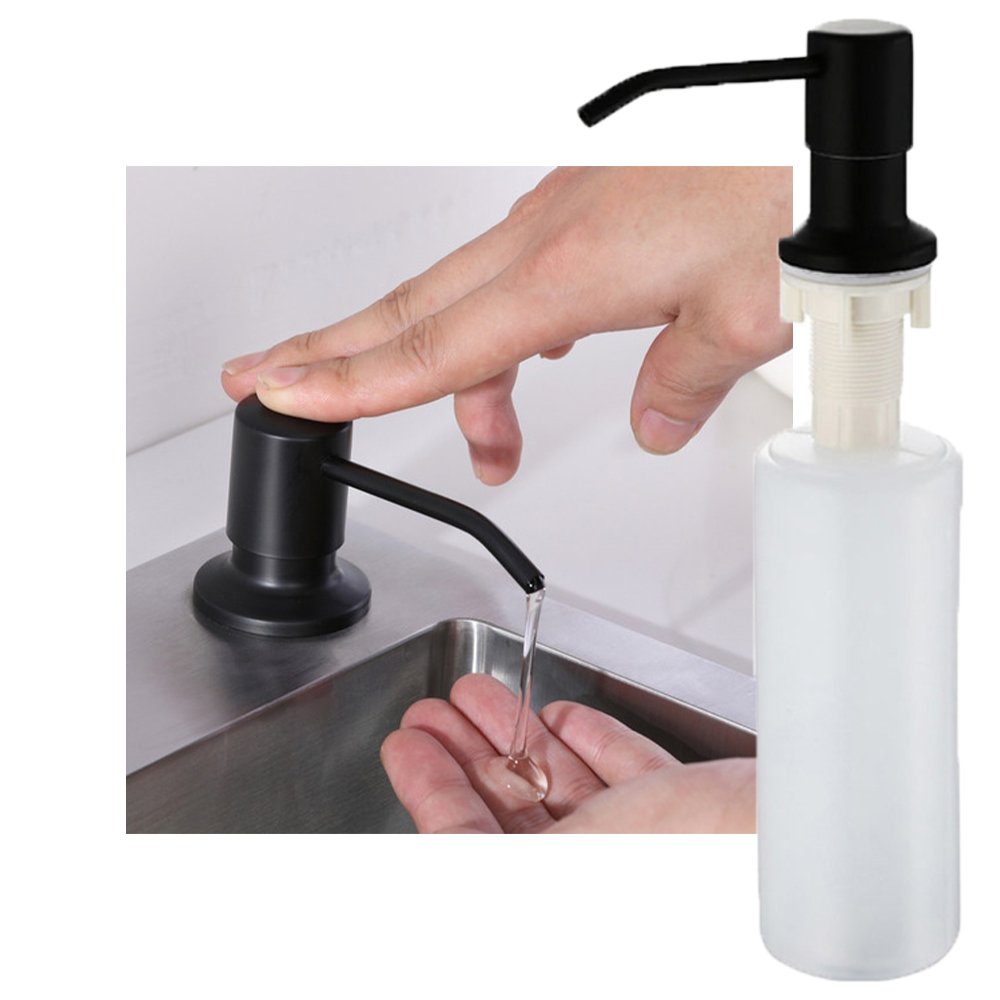 Dispenser Dosador Embutido Sabao Liquido Detergente Sabao Pia Cozinha Bancadas Banheiro Casa Hotel - 1