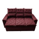 Ver imagem 5 de Sofá 3 Lugares Retrátil e Reclinável 2.00m Cama Inbox Smal com Bordado Pantográfico Suede Vinho