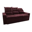 Ver mais imagens de Sofá 3 Lugares Retrátil e Reclinável 2.00m Cama Inbox Smal com Bordado Pantográfico Suede Vinho