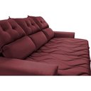 Ver imagem 4 de Sofá 3 Lugares Retrátil e Reclinável 2.00m Cama Inbox Smal com Bordado Pantográfico Suede Vinho