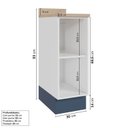 Ver imagem 3 de Balcão Planejado 1 Porta 30cm com Tampo Arizona CabeCasa MadeiraOriginals Azul/Branco