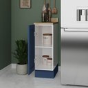 Ver imagem 4 de Balcão Planejado 1 Porta 30cm com Tampo Arizona CabeCasa MadeiraOriginals Azul/Branco