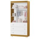 Ver imagem 4 de Berço Americano e Guarda Roupa Infantil Katatau Branco Acetinado Savana ? Reller