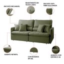 Ver mais imagens de Sofá 4 Lugares Retrátil Reclinável 214cm Adams Linho K01 - D'rossi