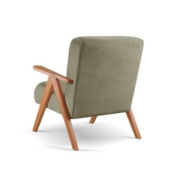 Poltrona Braço de Madeira Laguna Bouclé Verde 403 - 5