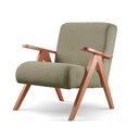 Ver imagem 2 de Poltrona Braço de Madeira Laguna Bouclé Verde 403