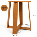 Ver mais imagens de Mesa de Jantar Redonda para 4 Lugares 90cm Gabilitte Onix - Nature Canela