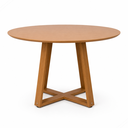 Ver imagem 1 de Mesa de Jantar Redonda para 4 Lugares 90cm Gabilitte Onix - Nature Canela