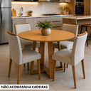 Ver imagem 2 de Mesa de Jantar Redonda para 4 Lugares 90cm Gabilitte Onix - Nature Canela
