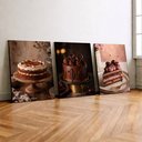 Ver imagem 2 de Kit 3 Quadro Decorativo Confeitaria Bolo Padaria Doceria E1 28x20cm