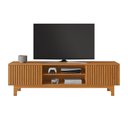 Ver imagem 2 de Rack para TV até 70 Polegadas com 2 Portas Ripadas e Nichos Multimóveis Crjcm-RCK005 Cinamomo