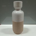 Ver imagem 4 de Castiçal Porta Vela Cerâmica 26x10x10cm Bege