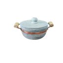 Ver imagem 2 de Jogo 5 Panela em Pedra Sabão ( Alça Cobre e Madeira) + Manteguiera