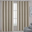 Ver imagem 1 de Cortina Iza Jacquard Estampado Floral 3,00x2,60m Sala Quarto Varão 3m - Bege