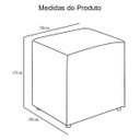Ver imagem 4 de Puff Quadrado em Suede Decorativo
