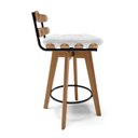 Ver imagem 6 de Kit 02 Banquetas Giratória Costela Base Madeira Branco