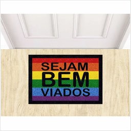 TAPETE SEJAM BEM VIADOS, CAPACHOS DIVERTIDOS PARA ENTRADA. - 1