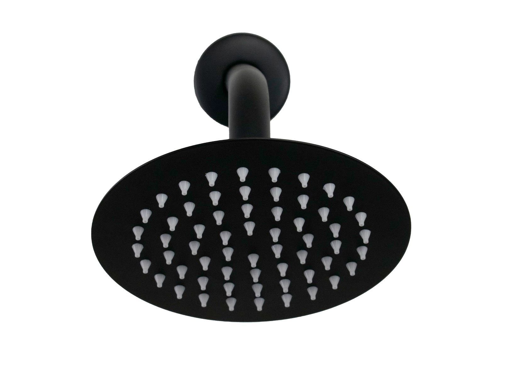 Ducha Preto 15 Cm Inox 304 Redonda com Cano de Parede 13 Cm - 2