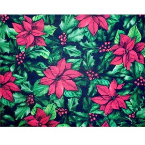 Kit 4 Jogos Americanos Impermeável Flor de Natal 43cmx34cm