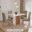 Ver imagem 2 de Mesa para Sala de Jantar Piccola 80,5cm x 90 Vidro Cris Branco/Mel/Off White