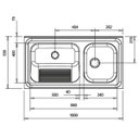 Ver imagem 2 de Tanque Duplo de Sobrepor Franke 1000mm