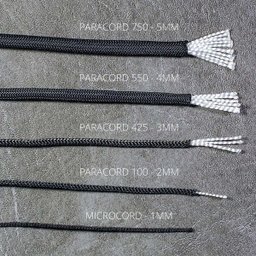 Paracord 750 Libras 5mm 387kg Corda de Sobrevivência Resistente 10 Metros Preto - 6