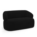 Ver imagem 1 de Sofá Orgânico 02 Lugares Living Glee 140cm Veludo Preto - Desk Design