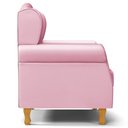 Ver imagem 6 de Poltrona de Amamentação e Descanso com Pés de Madeira Lucy P04 Sintético Rosa - Mpozenato