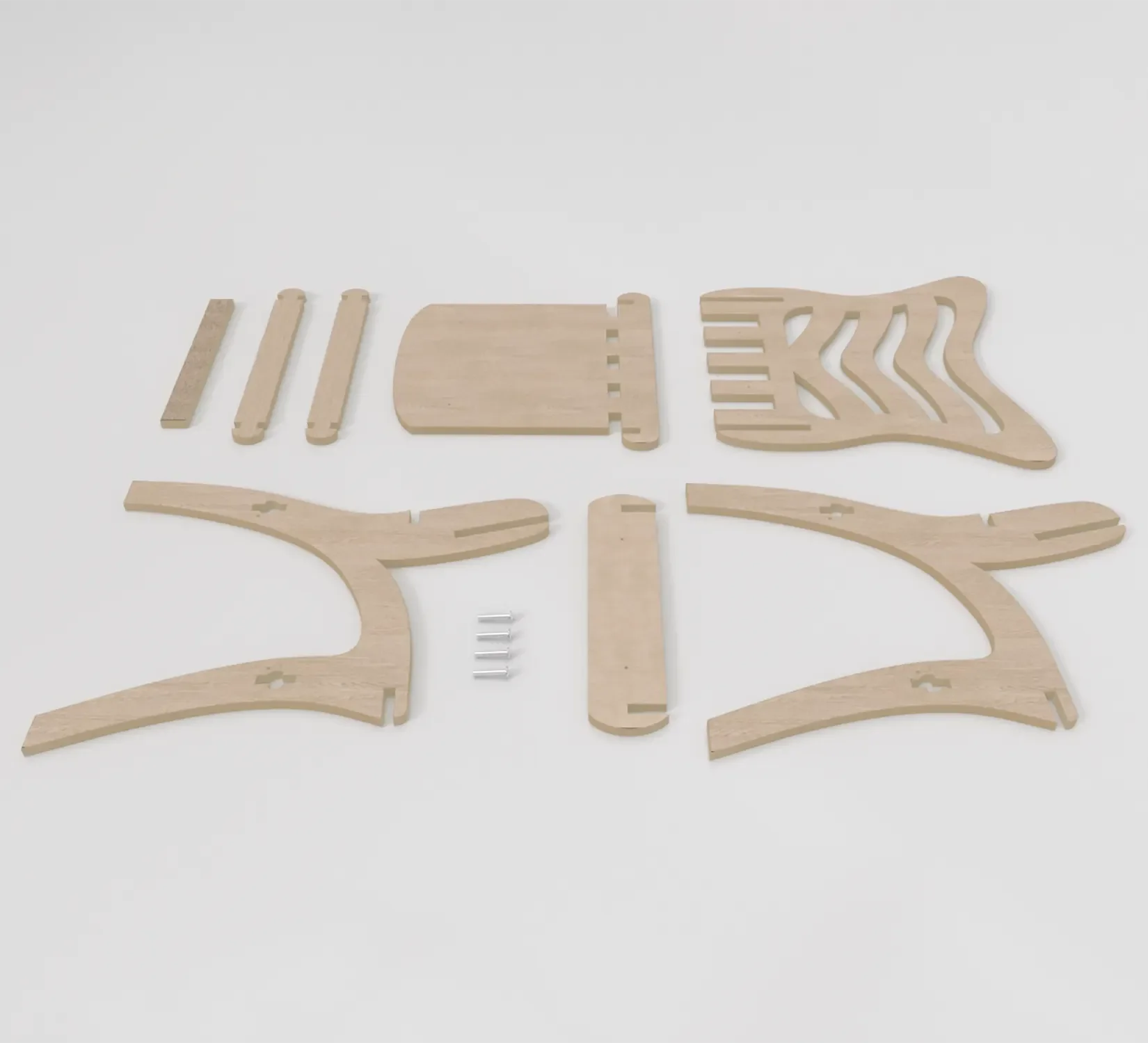 Cadeira Desmontável Gaudí Carvalho Natural - 6