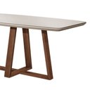 Ver imagem 3 de Mesa Benedicta Natural Off White com 6 Cadeiras Verona Linho Bege 160x90