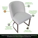 Ver imagem 5 de Cadeira de Jantar Cléo Base Titânio Linho Bouclé Off White - Nexta Casa