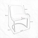 Ver imagem 3 de Cadeira de Jantar Cléo Base Titânio Linho Bouclé Off White - Nexta Casa